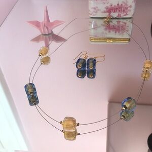Murano Glass Choker and earrings